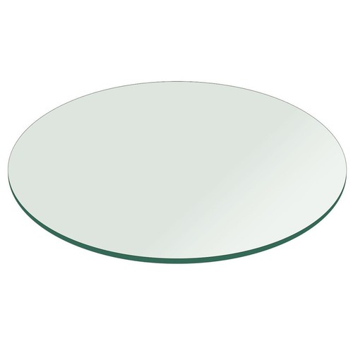 Round clear tempered - round, glass