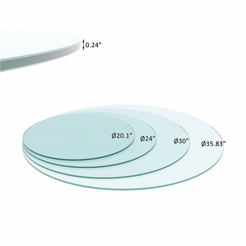 Inch round tempered - 20"-36",